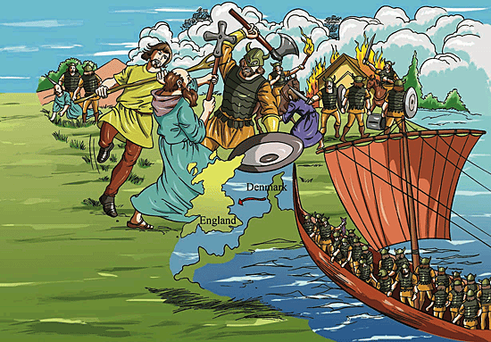 Vikings began raiding and plundering Britain.