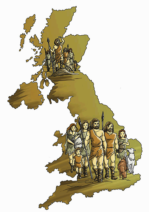 Celts settled in Britain in 500 B.C.