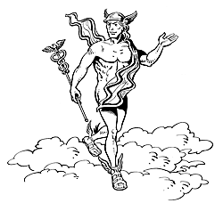 Hermes, god of thieves, commerce, and thievery.