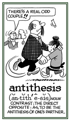 Thesis vs antithesis examples