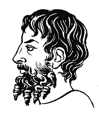 Greek style beard.
