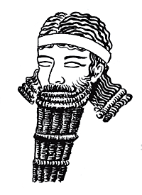 Mesopotamian beard style.