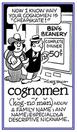 Word Information - search results for: cognomen