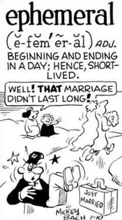 The marriage didn't last very long.