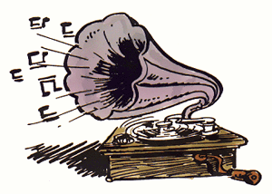 An example of an old phonograph.