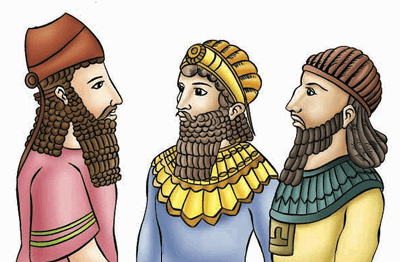 Assyrian and Persian beards.