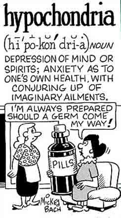 A woman has a large bottle of medications to fight off illness.