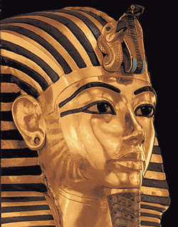 King Tut's golden mask.