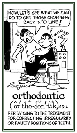 Relating to the correcting of faulty positioning of the teeth by a dentist.