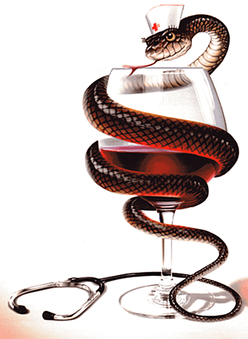 Snake health-nurse and alcohol