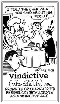 The cook is going to get revenge with a pie in the face of a customer who criticized the chef.